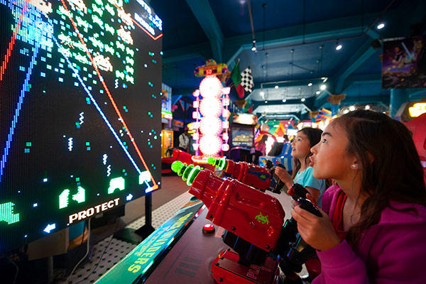 Girls at the Arcade